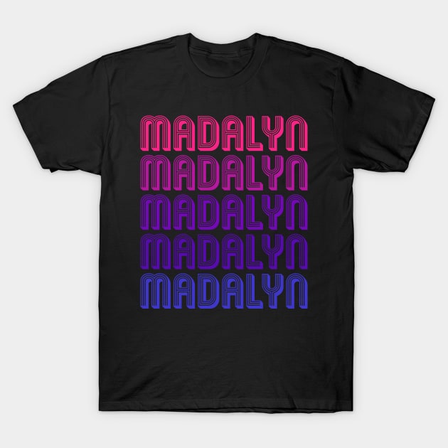 Madalyn - Retro Minimal Line Pattern T-Shirt by Fusti